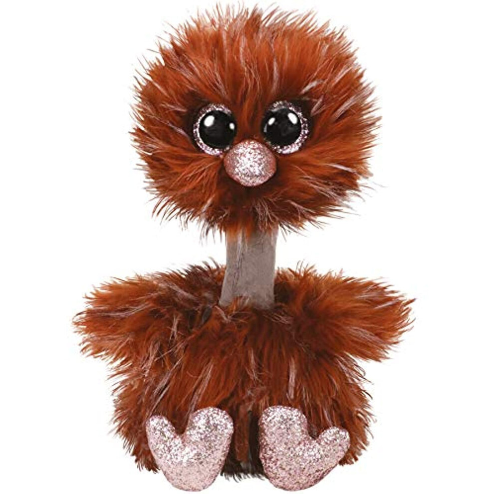 TY Orson Ostrich Beanie Boos Medium, Beanie Baby Soft Plush Toy, Collectible Cuddly Stuffed Teddy