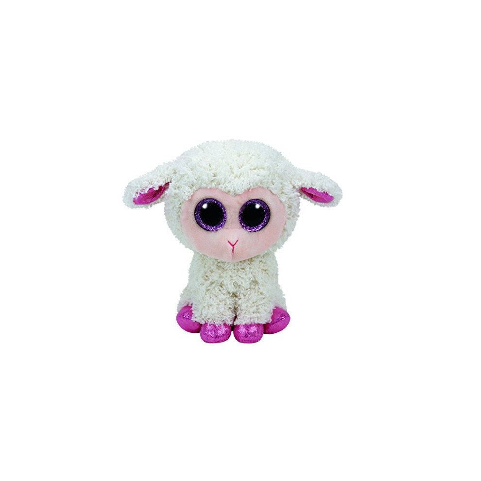 TY Twinkle Lamb Easter 2017 37211 Lamb with Glitter Eyes - White/Pink