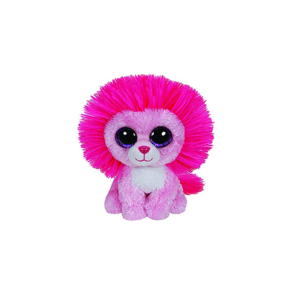 TY Beanie Boo Plush - Fluffy the pink Lion 15cm