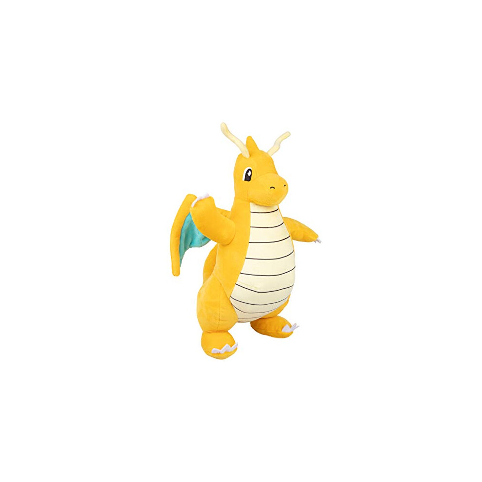 PoK?MoN Plush Toy Dragonite 30 cm, Exclusive New Pokemon for 2021, Officially Licensed by Pokemon