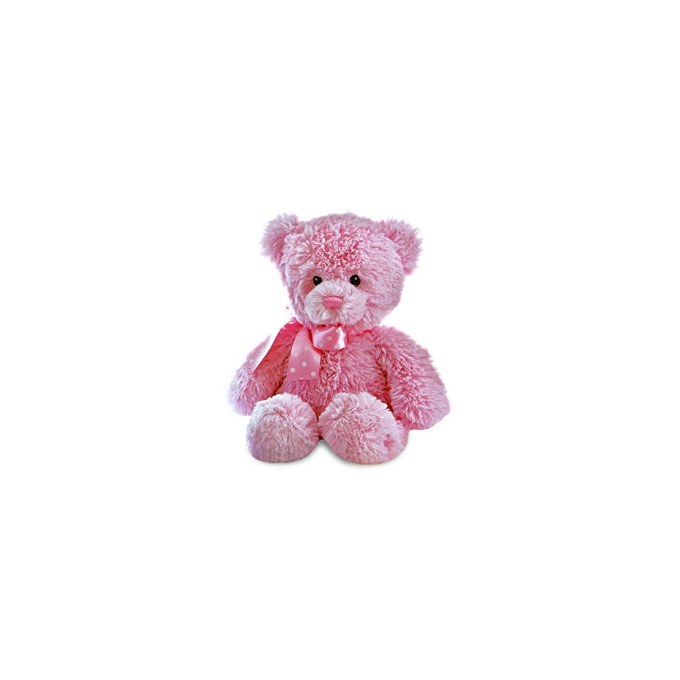 Aurora Baby Yummy Pink Bear, 20507, Pink Soft Toy For The Nursery And Newborn Babies. Soft Teddy Bear. Perfect 'New Baby Girl' Gift