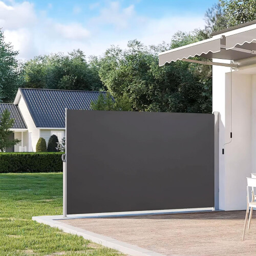 Klappbare Seitenmarkise, Rollo, Sichtschutz für Garten, Terrasse, Anthrazit 1