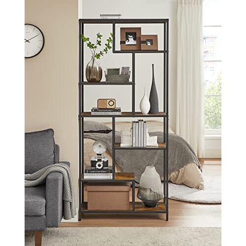 Modernes Bücherregal für das Wohnzimmer mit 6 Regalen 1