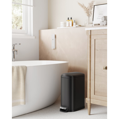 10L Slim Bathroom Bin with Soft-Close Lid & Pedal 2