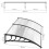 Canopy over the door, 200x100 cm, double polycarbonate cover 10