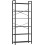 6-Tier Industrial Bookshelf with Ample Storage, Ebony Black 1