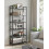 6-Tier Industrial Bookshelf with Ample Storage, Ebony Black 4