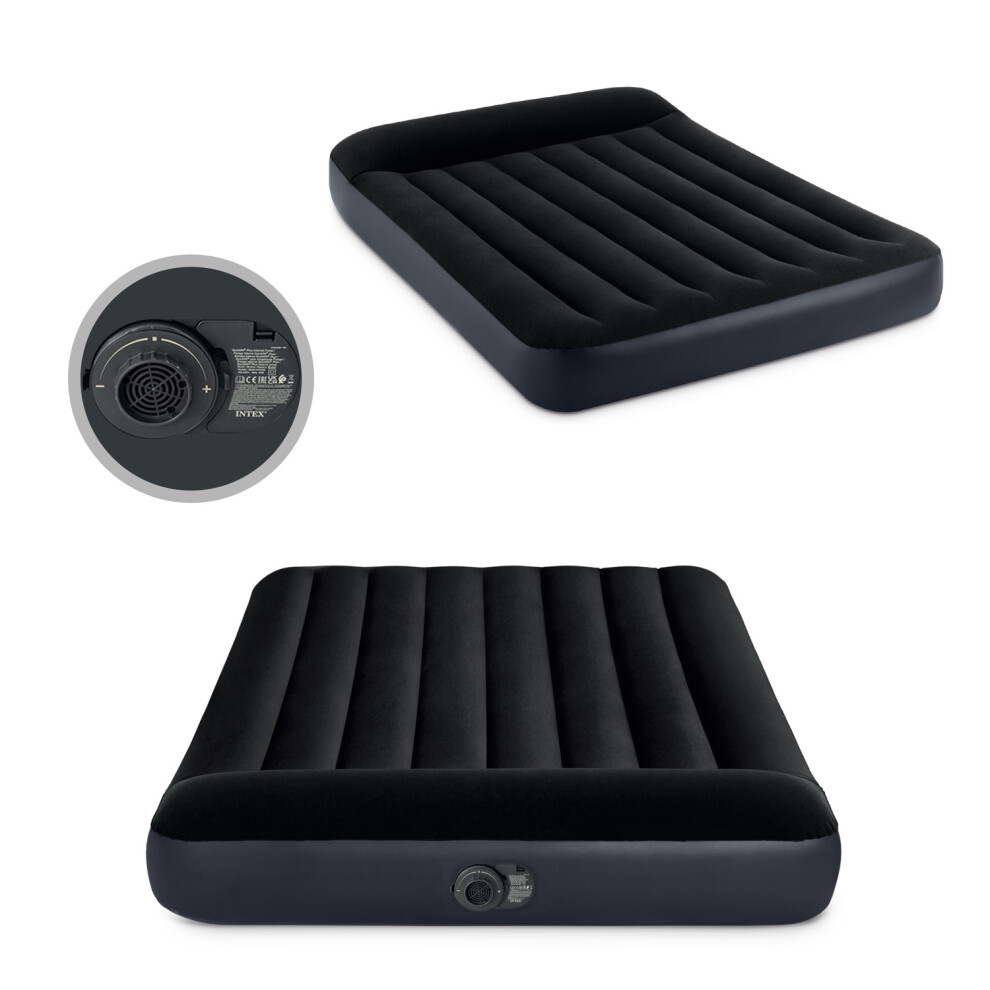 Velvet bed inflatable mattress with pump Intex 64148ND