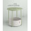 Quick Assembly Side Table with Storage Basket 2