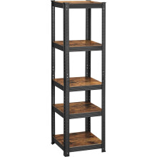 Rustic Adjustable Steel Frame Shelving Unit
