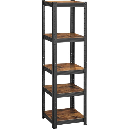 Rustic Adjustable Steel Frame Shelving Unit