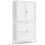 White Bathroom Cabinet with Adjustable Shelves and Drawers 1