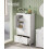 White Bathroom Cabinet with Adjustable Shelves and Drawers 3
