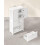 White Bathroom Cabinet with Adjustable Shelves and Drawers 2