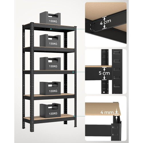 Heavy-Duty Adjustable Garage Shelf with Anti-Tip Kit 2