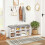 Comfortable Shoe Bench with Cushion and Storage Compartments 4