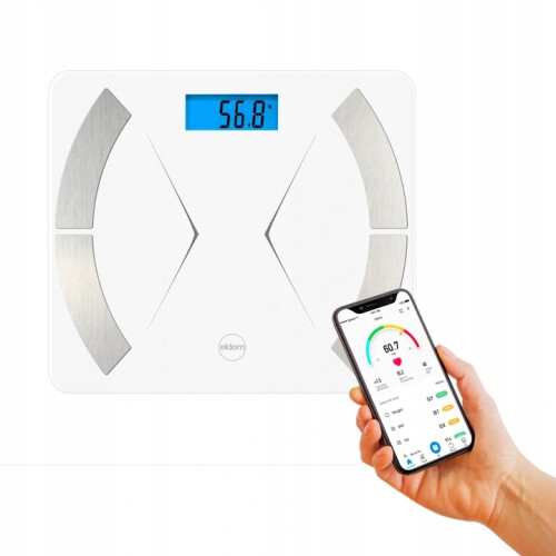 Intelligente Bluetooth-Personenwaage Eldom TWO500 weiß 1