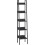 Narrow Rustic Brown Shelf for Small Spaces, 5 Tiers, 170cm 1
