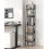 Narrow Rustic Brown Shelf for Small Spaces, 5 Tiers, 170cm 2