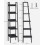 Narrow Rustic Brown Shelf for Small Spaces, 5 Tiers, 170cm 7