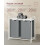 White-Grey Laundry Basket with Shelf, 30kg Load Capacity 6
