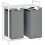 White-Grey Laundry Basket with Shelf, 30kg Load Capacity 1