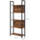 Rustic Brown 5-Shelf Bookcase with Steel Frame 5