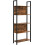 Rustic Brown 5-Shelf Bookcase with Steel Frame 1