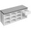 Multifunctional Storage Bench with Cushion and Shoe Rack 7