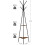 Triangular Coat Rack with Shelves - Rustic Brown Finish 7