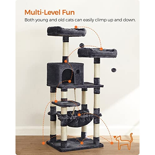 Multi-Level Cat Tree with Hammock & Platforms 2