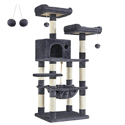 Multi-Level Cat Tree with Hammock & Platforms