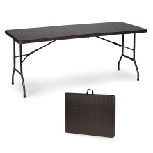Garten-Bankett-Catering-Tisch, klappbar, 180 cm, Rattan