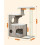 Elegant Greige Cat Tree with Easy-Clean Plush Cushions 7