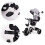 Rotating tricycle with a hood 360 Gray 6