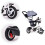 Tricycle rotating canopy gray durable rubber wheels 6