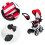 Tricycle rotating canopy red durable rubber wheels 5