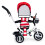 Tricycle rotating canopy red durable rubber wheels 3