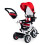 Tricycle rotating canopy red durable rubber wheels 4