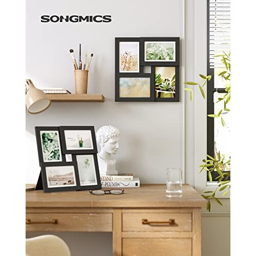 Eco-Friendly 4-Photo Collage Frame with Glass Front 1