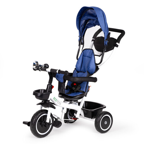 Tricycle stroller 360* swivel seat Blue 1