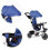Tricycle stroller 360* swivel seat Blue 6
