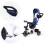 Tricycle stroller 360* swivel seat Blue 5