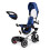 Tricycle stroller 360* swivel seat Blue 4