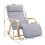 Ergonomic Birch Rocking Chair with Adjustable Footrest 3