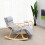 Ergonomic Birch Rocking Chair with Adjustable Footrest 2