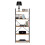 Modern wide wooden bookcase LOFT 5 shelves 9