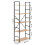 Modern wide wooden bookcase LOFT 5 shelves 7
