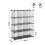 Customizable 12-Cube Metal Storage Shelf, Easy Assembly 3