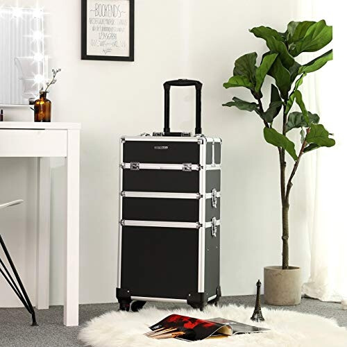 Versatile Makeup Trolley with Roomy Compartments & Wheels 1